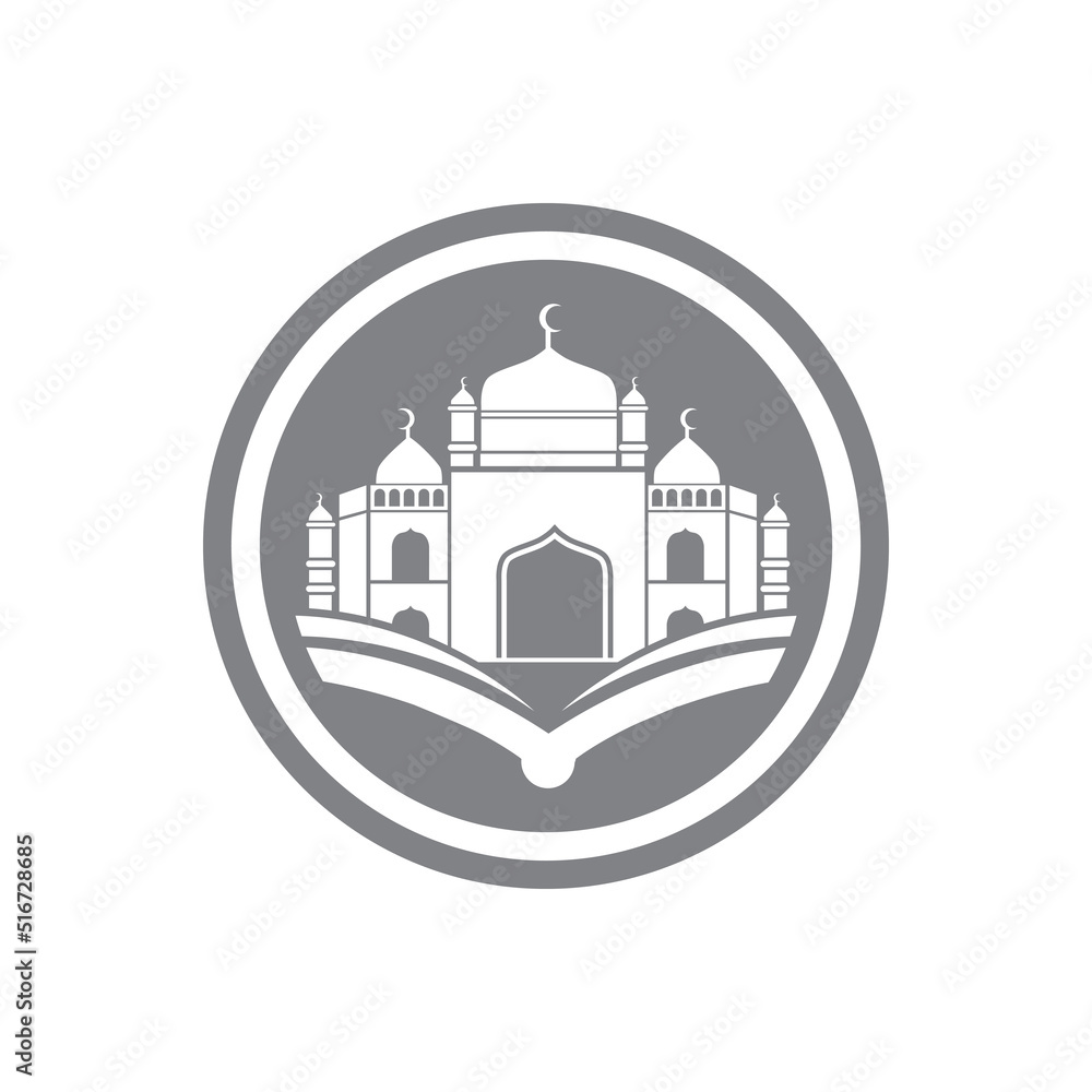 mosque logo and symbol vector