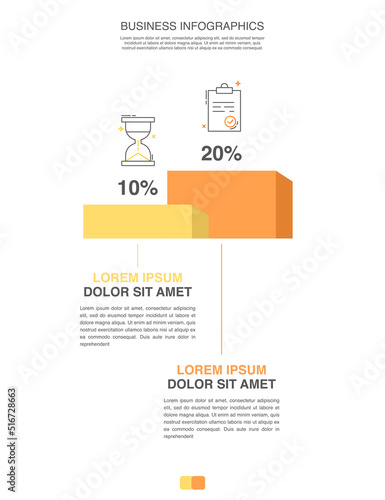 Vector creative infographic of columns bar chart with 2 options. Modern comparison business table isolated on transparent background. Design timeline with data slide template