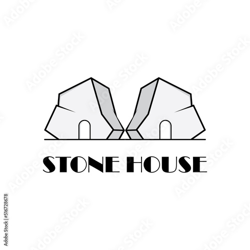 stone logo and symbol vector