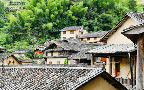 traditional style local residents' houses in rural China