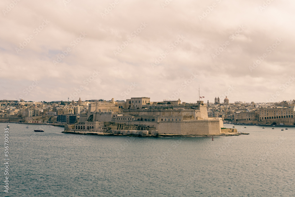 Views of the landscape of La Valletta, Malta