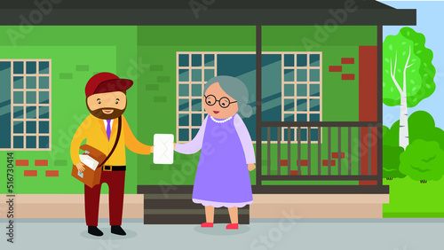 the postman brought a letter to grandma