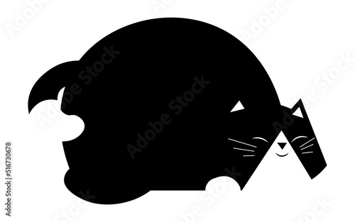 Sleeping cat, kitty taking nap domestic animal