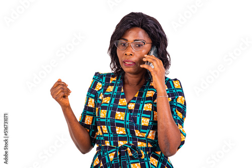 adult woman talking on mobile phone.