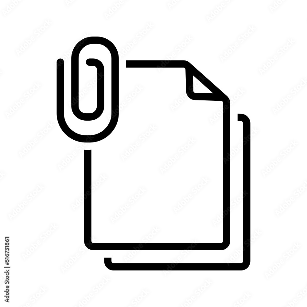 Black line icon for Attachment Black line icon for Attachment