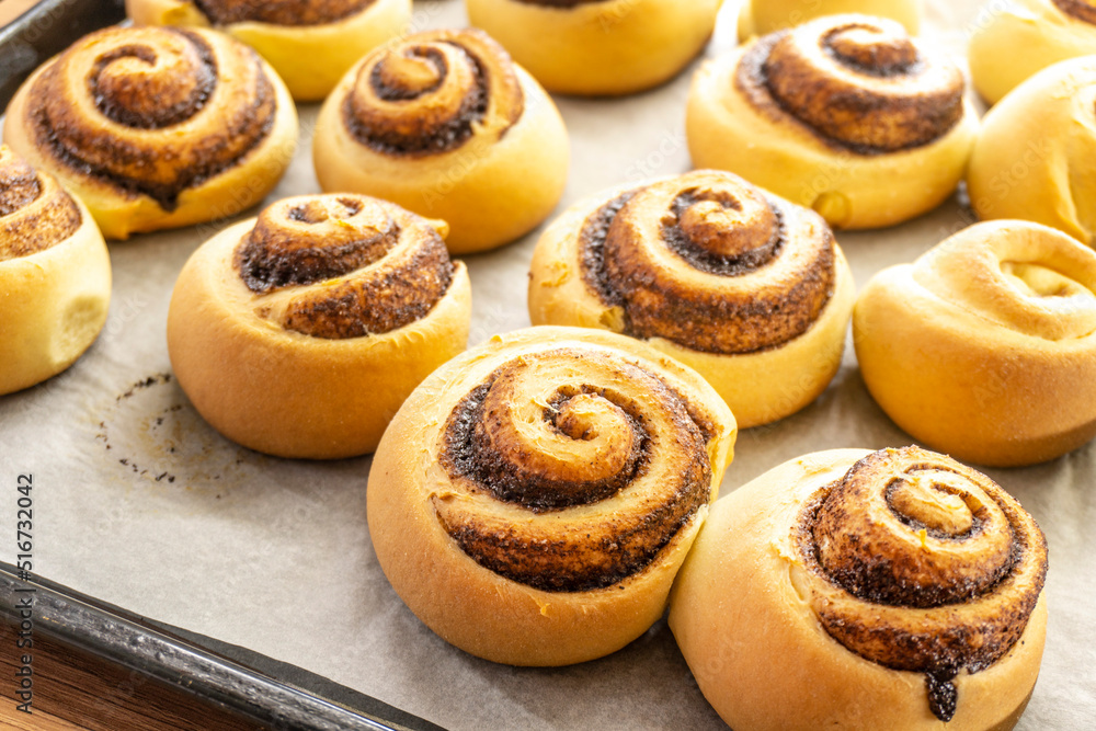 swirls cinnamon rolls. cinnabon with cinnamon. pastry. food concept