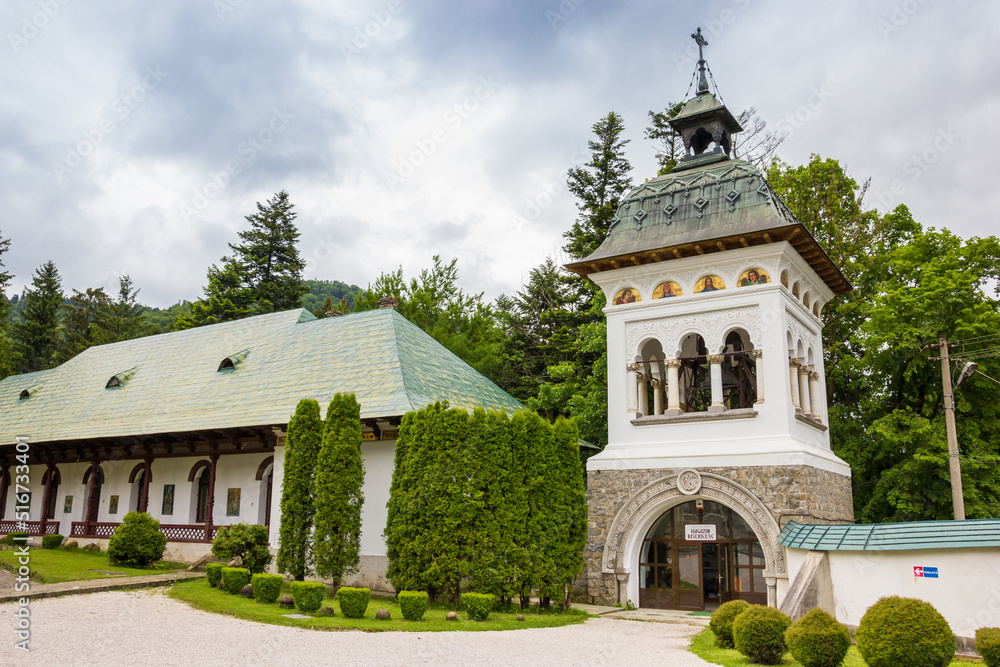 Entrance tower of the Sinaia monastery, Romania