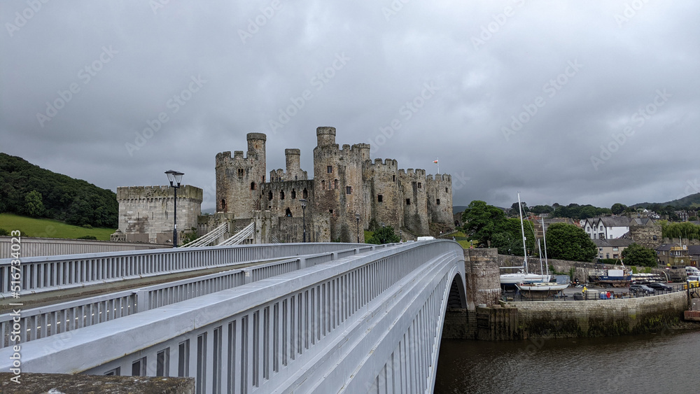 Famous Conwy Castle in Wales, United Kingdom, Walesh castles