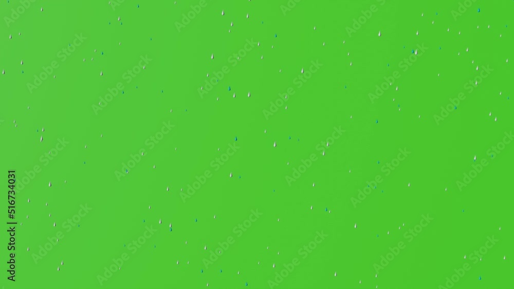 3d rain fall, water drops, water fall, isolated on green screen background. Video animated motion graphic element 3d rain fall, water drops, water fall, isolated on green screen background. Video animated motion graphic element