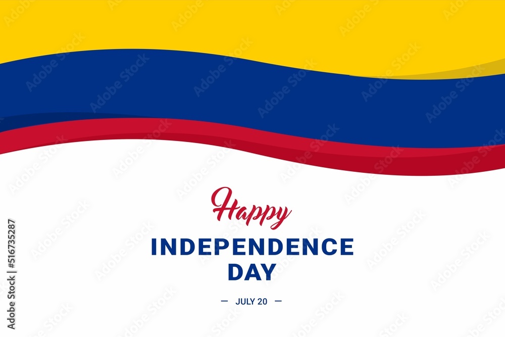 Colombia Independence Day. Vector Illustration. The illustration is suitable for banners, flyers, stickers, cards, etc. Colombia Independence Day. Vector Illustration. The illustration is suitable for banners, flyers, stickers, cards, etc.