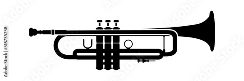 Jazz trumpet illustration Vector Design, Bugle vector photo