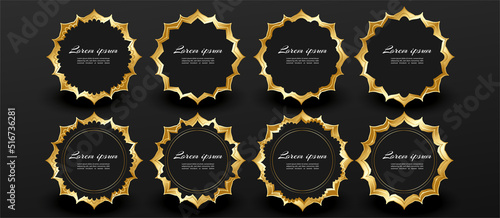 luxury circle badge label collections set