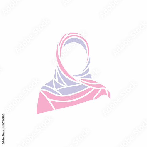 Beauty hijab logo designs vector muslimah fashion logo template