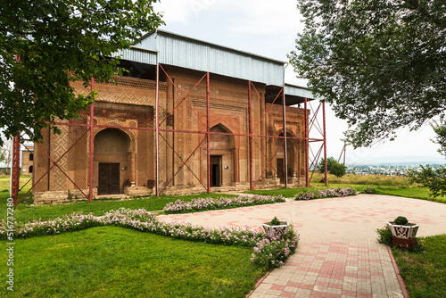 12th century Karakhanid mausoleum in Uzgen, Osh region, Kyrgyzstan photo
