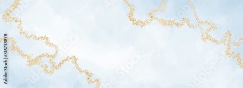 Watercolor horizontal universal background with glitter and copy space for text