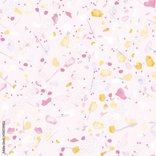 Terrazzo Texture Vector. Flooring Seamless Pattern