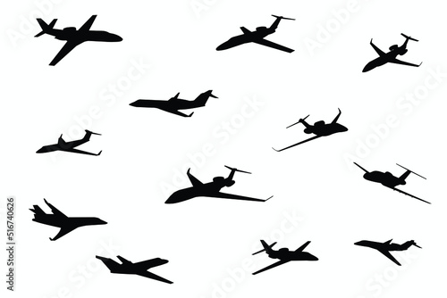 silhouettes of airplanes  airplane design 