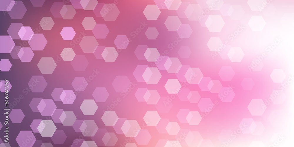 Purple Wallpaper, Background, Flyer or Cover Design for Your Business with Multi Layered Translucent Hexagonal Pattern on Abstract Blurred Texture - Base for Placards,Posters, Brochures or Web Designs