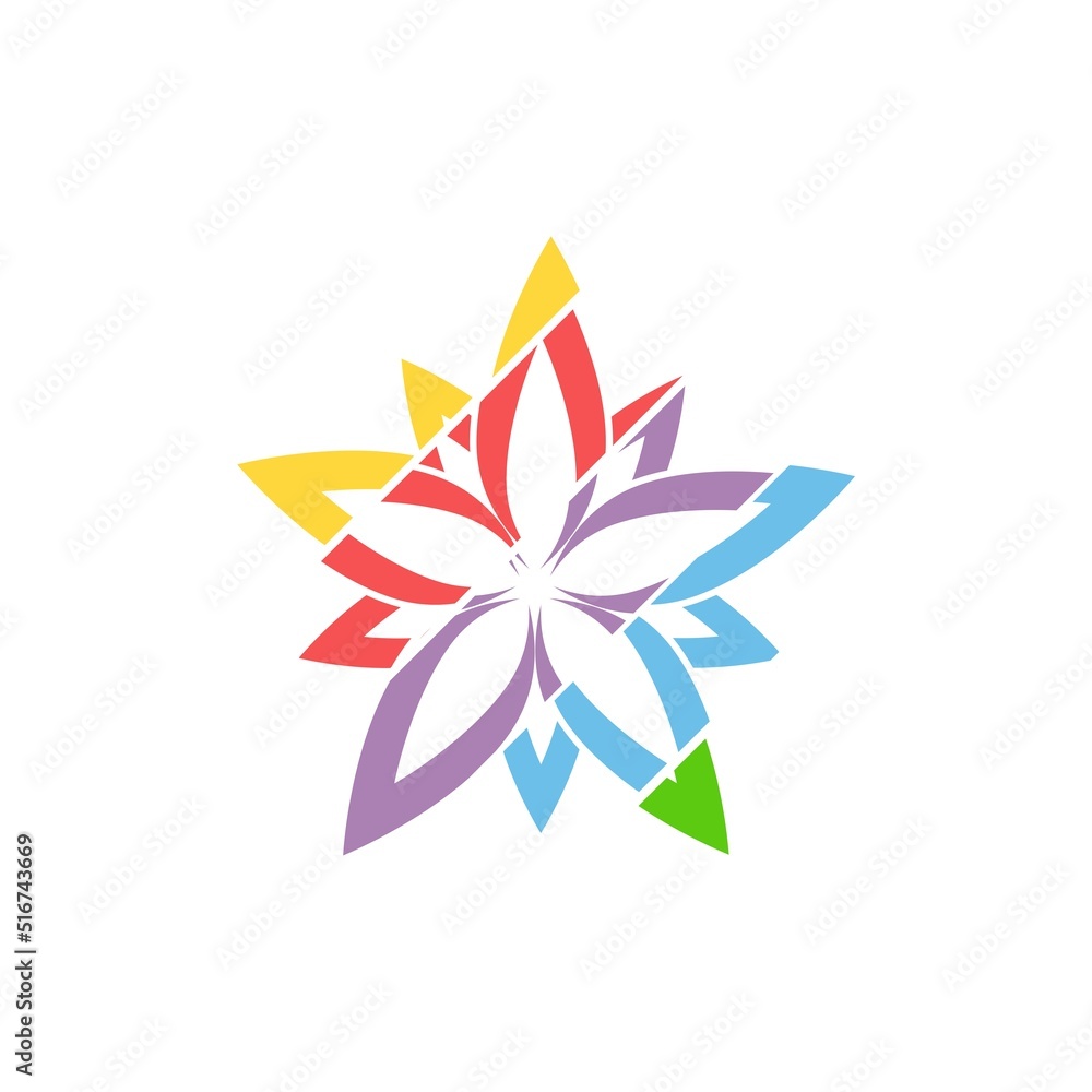 Lotus Logo Design Colorful Inspiration icon isolated on white background Lotus Logo Design Colorful Inspiration icon isolated on white background
