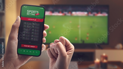 Vászonkép Live in-play betting app