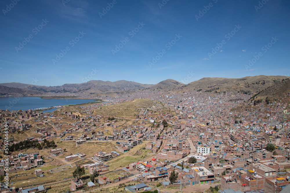 Puno in Titicaca lake