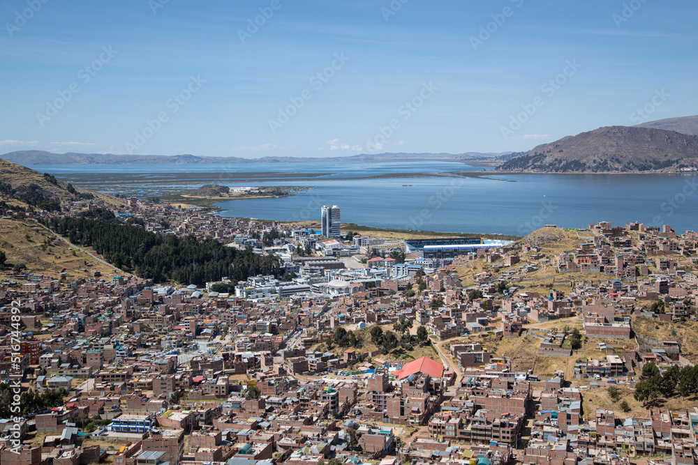 Puno in Titicaca lake