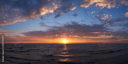 Panorama Sonnenuntergang an der Nordsee