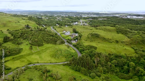 Aerial view of the Fintra road by Killybegs County Donegal, Ireland photo