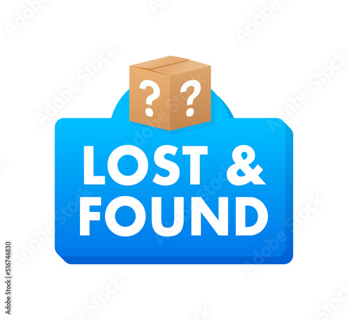 Lost And Found speech bubble. Speech bubble. Vector illustration.