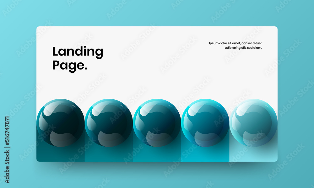 Geometric 3D balls corporate brochure illustration. Creative postcard design vector template. Geometric 3D balls corporate brochure illustration. Creative postcard design vector template.