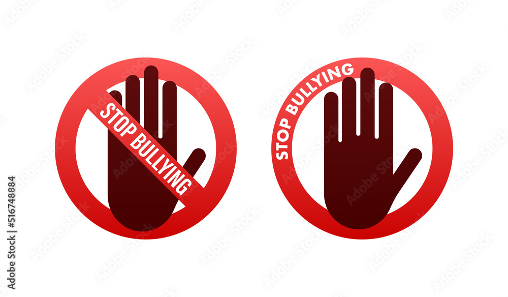 Stop Bullying Sign. Cyber protection. Social Problems. Vector illustration. Stop Bullying Sign. Cyber protection. Social Problems. Vector illustration.