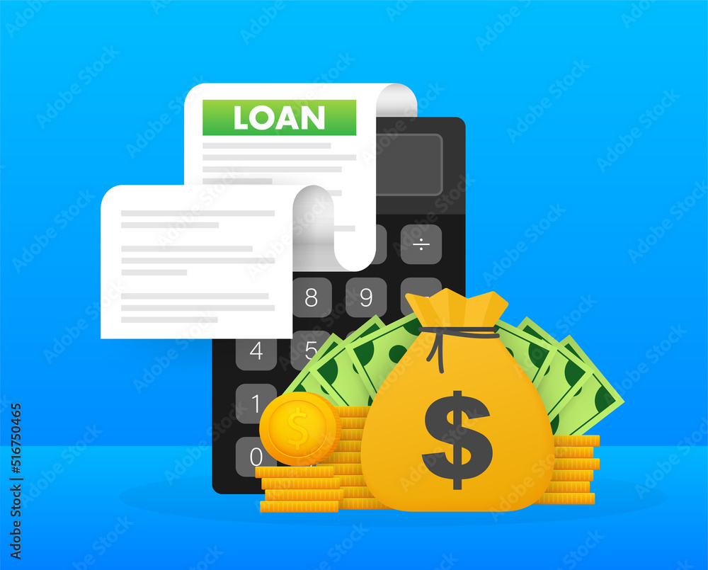 Loan agreement borrow money. Bank loan, credit agreement. Bank credit