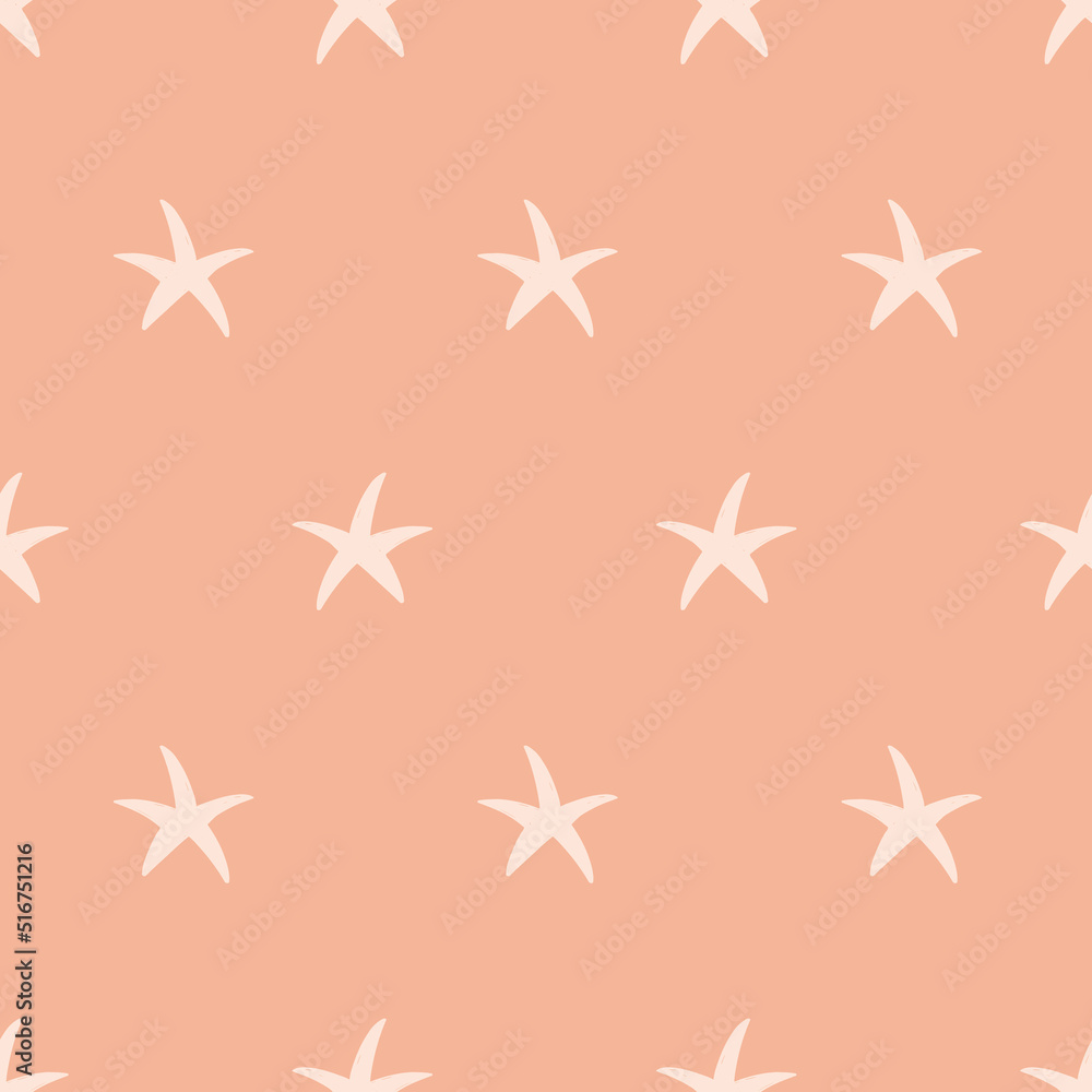 Starfish summer seamless pattern Starfish summer seamless pattern