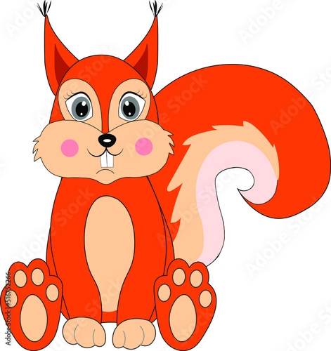 cute squirrel vector illustration character