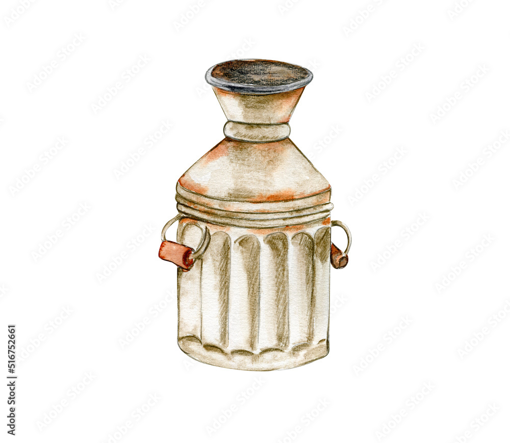 Hand painted watercolor rusty old element Hand painted watercolor rusty old element