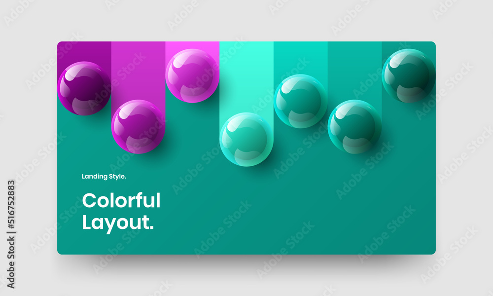 Original realistic balls presentation concept. Isolated site design vector layout.