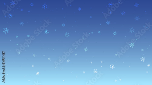 Celebration background greeting card with snowflakes and snows.