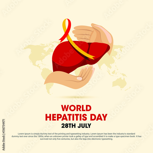 Vector illustration of World Hepatitis Day. July 28