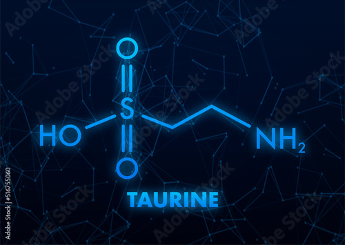 Quadro em tela Icon with taurine formula. Vector icon. Taurine formula.