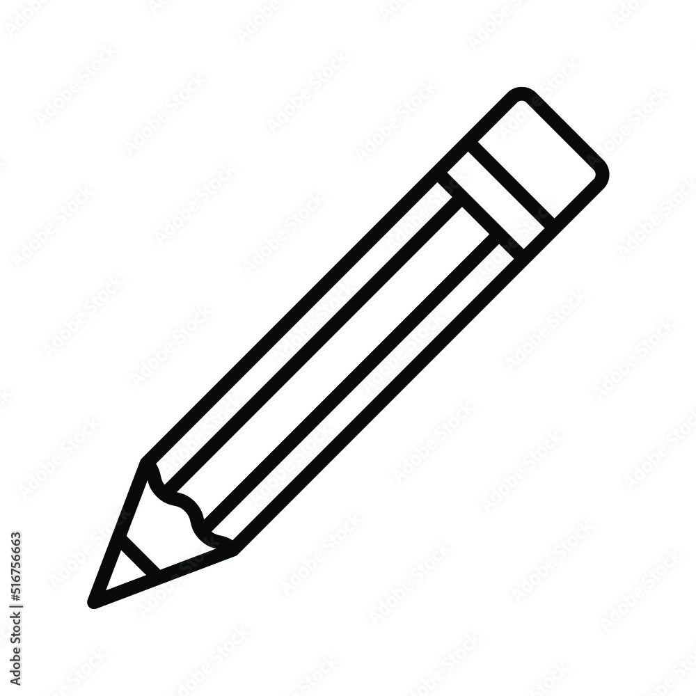 Pencil flat icon. vector illustration Pencil flat icon. vector illustration