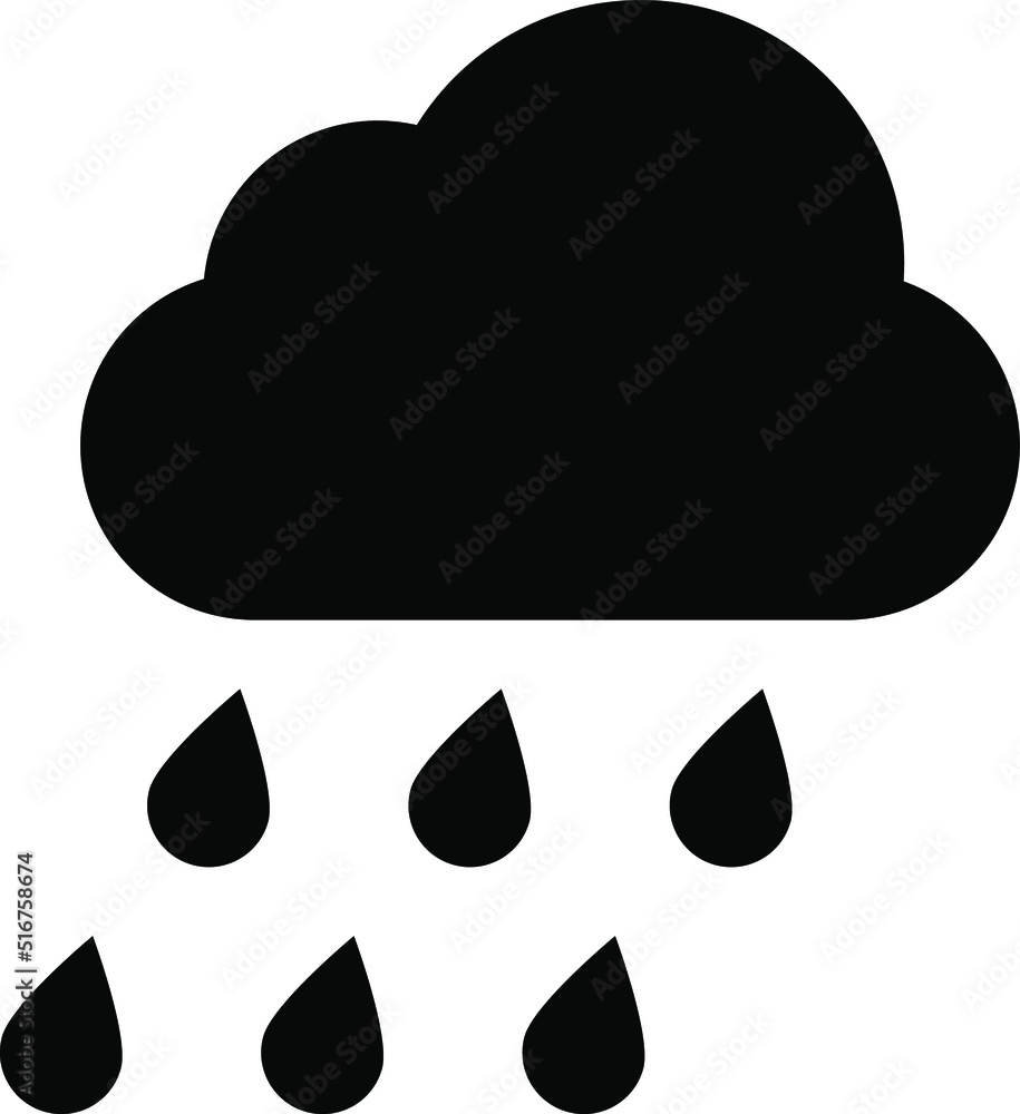 Rain Cloud Icon Art, Cloud with rain weather icon Vector Image. Rain Cloud Icon Art, Cloud with rain weather icon Vector Image.