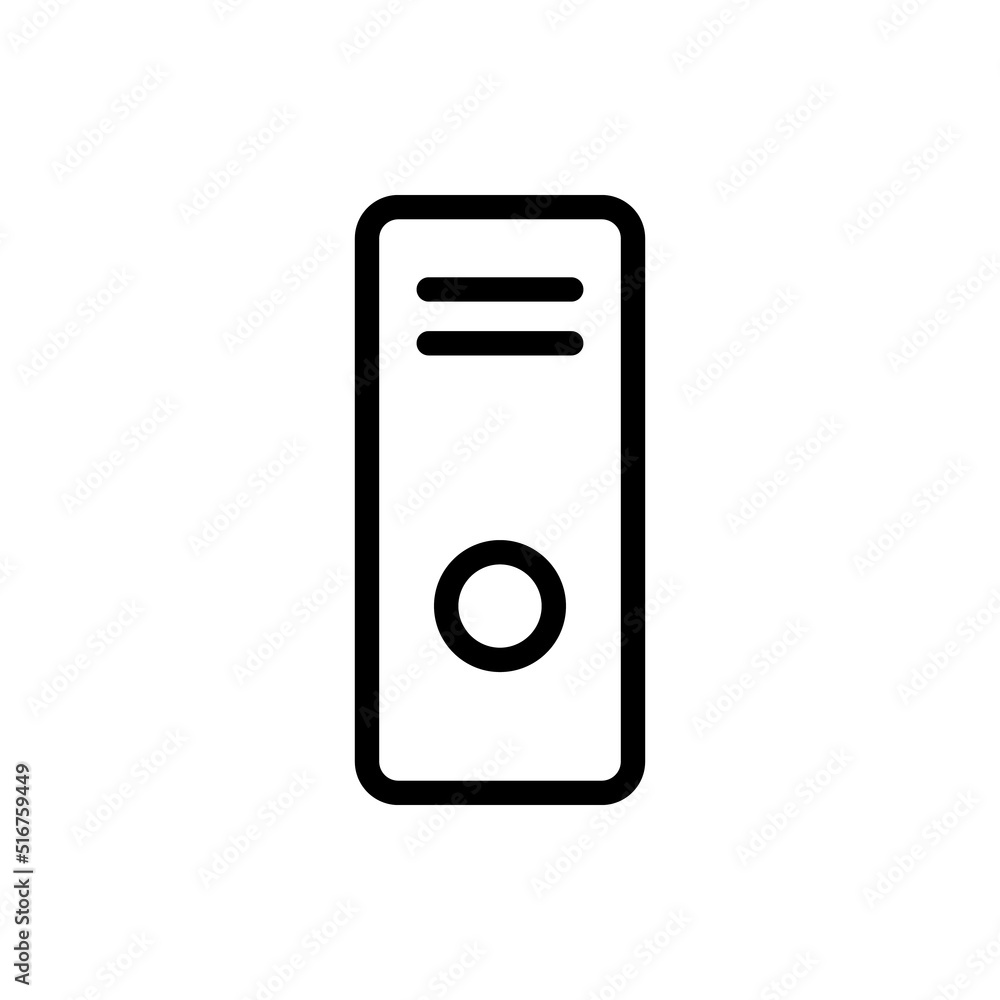 Simple vertical server icon. Web hosting. Vector. Simple vertical server icon. Web hosting. Vector.