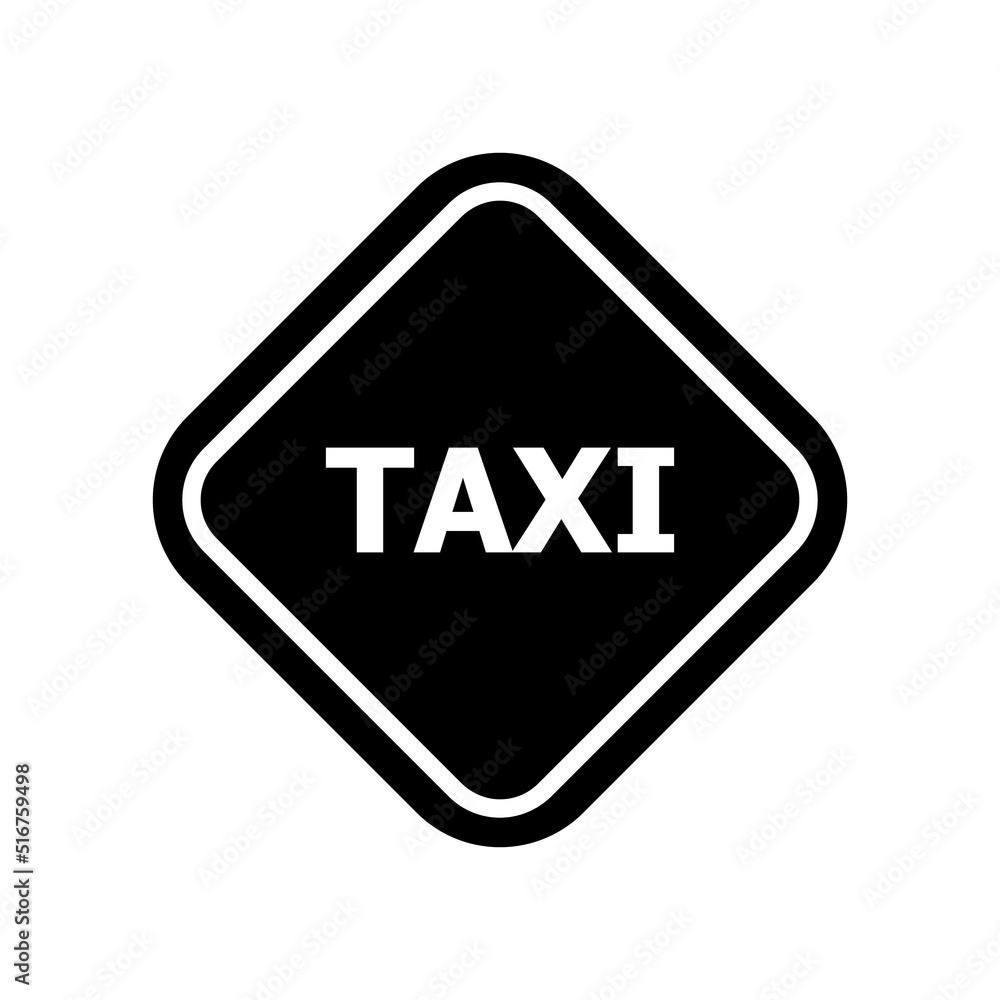 A diamond-shaped cab sign. Taxi sign. Vector. A diamond-shaped cab sign. Taxi sign. Vector.