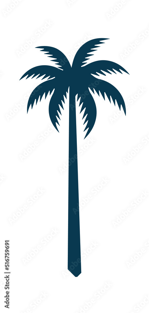 Cartoon tropical palm. Vector illustration