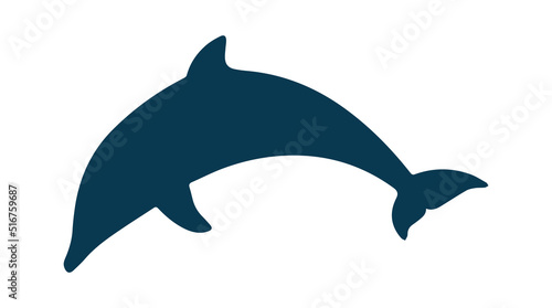 Cartoon dolphin icon. Vector illustration