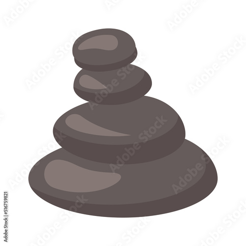 Pile of spa stones icon. Vector illustration