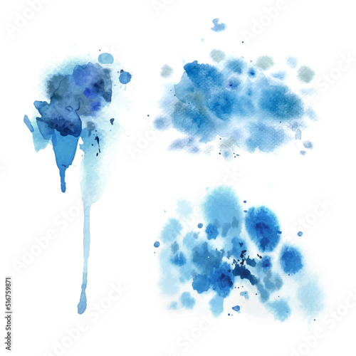 Watercolor dripping and bleeding abstract background. 