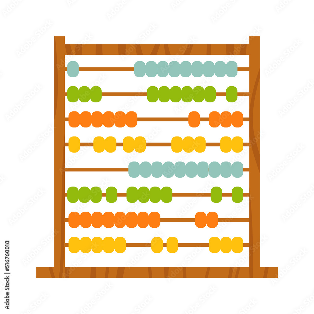 Wooden abacus icon. Vector illustration Wooden abacus icon. Vector illustration