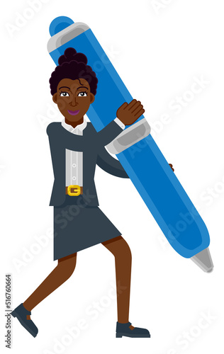 Black Business Woman With G...