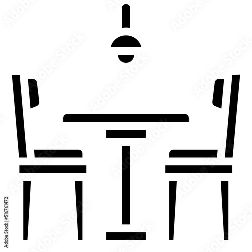 DINNING TABLE glyph icon,linear,outline,graphic,illustration